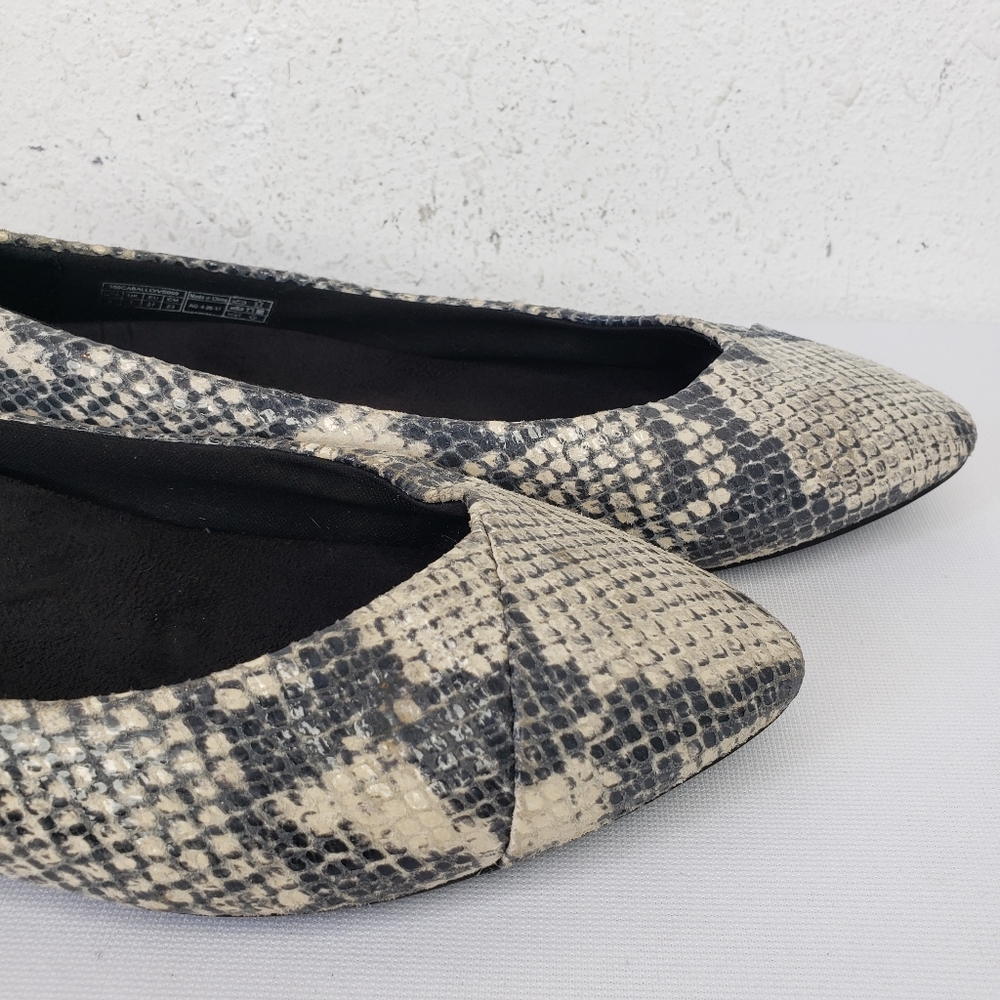 Vionic Caballo Snake Print Leather Pointed Shoes - image 3